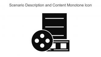 Scenario Description And Content Monotone Icon In Powerpoint Pptx Png And Editable Eps Format