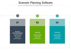 Scenario planning software ppt powerpoint presentation show file formats cpb