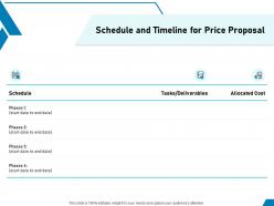 Schedule and timeline for price proposal ppt powerpoint presentation graphics
