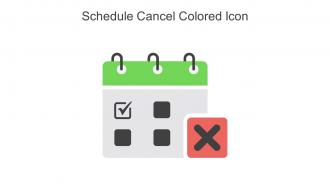 Schedule Cancel Colored Icon In Powerpoint Pptx Png And Editable Eps Format