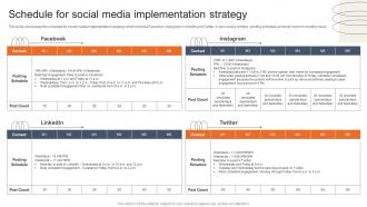 Schedule For Social Media Implementation Accessories Business Plan BP SS
