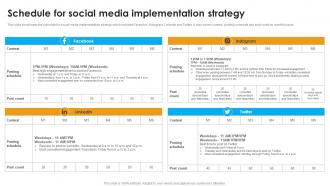 Schedule For Social Media Implementation Custom Apparel Printing Business Plan BP SS