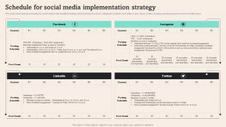 Schedule For Social Media Implementation Tiffany And Co Business Plan BP SS