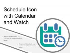 Schedule icon with calendar and watch