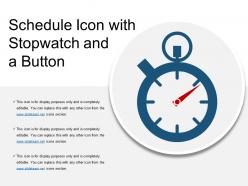 Schedule icon with stopwatch and a button