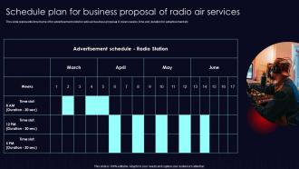 Schedule Plan For Business Proposal Of Radio Air Services Ppt Professional Graphics Tutorials