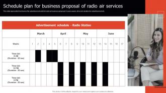 Schedule Plan For Business Proposal Of Radio Proposal For New Media Firm Services
