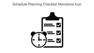 Schedule Planning Checklist Monotone Icon In Powerpoint Pptx Png And Editable Eps Format