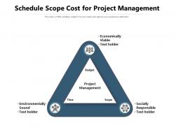 Schedule scope cost for project management