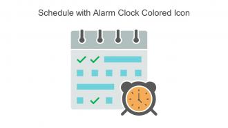 Schedule With Alarm Clock Colored Icon In Powerpoint Pptx Png And Editable Eps Format
