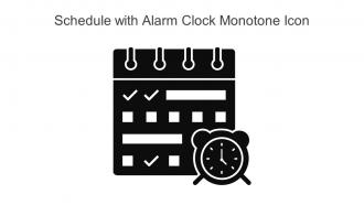 Schedule With Alarm Clock Monotone Icon In Powerpoint Pptx Png And Editable Eps Format