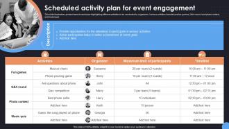 Scheduled Activity Plan Comprehensive Guide For Corporate Event Strategy
