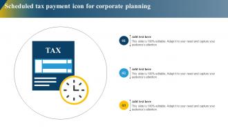Scheduled Tax Payment Icon For Corporate Planning
