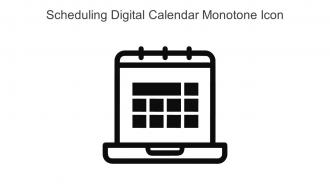 Scheduling Digital Calendar Monotone Icon In Powerpoint Pptx Png And Editable Eps Format