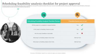 Scheduling Feasibility Analysis Checklist For Project Assessment Screening To Identify
