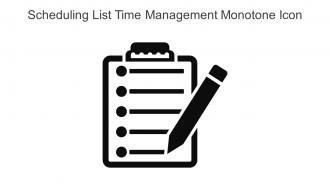 Scheduling List Time Management Monotone Icon In Powerpoint Pptx Png And Editable Eps Format