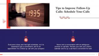 Scheduling Sales Follow Up Calls Training Ppt