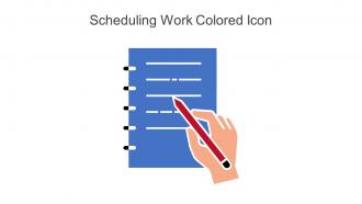 Scheduling Work Colored Icon In Powerpoint Pptx Png And Editable Eps Format