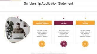 Scholarship Application Statement In Powerpoint And Google Slides Cpb