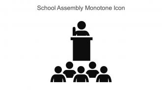 School Assembly Monotone Icon In Powerpoint Pptx Png And Editable Eps Format