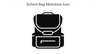 School Bag Monotone Icon In Powerpoint Pptx Png And Editable Eps Format