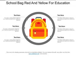 School bag red and yellow for education
