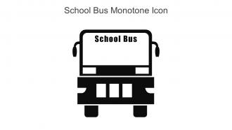 School Bus Monotone Icon In Powerpoint Pptx Png And Editable Eps Format