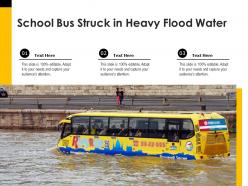 School Bus Struck In Heavy Flood Water