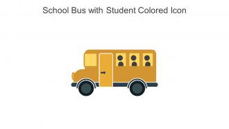 School Bus With Student Colored Icon In Powerpoint Pptx Png And Editable Eps Format