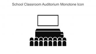 School Classroom Auditorium Monotone Icon In Powerpoint Pptx Png And Editable Eps Format