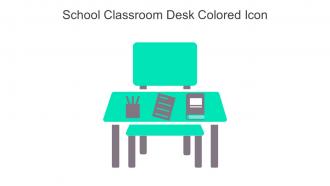 School Classroom Desk Colored Icon In Powerpoint Pptx Png And Editable Eps Format