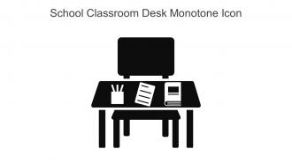 School Classroom Desk Monotone Icon In Powerpoint Pptx Png And Editable Eps Format