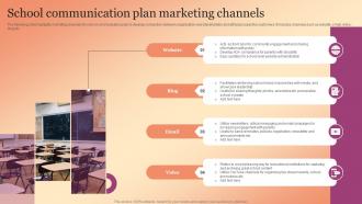 School Communication Plan Marketing Channels