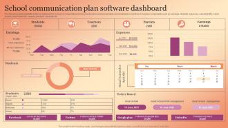 School Communication Plan Software Dashboard
