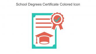 School Degrees Certificate Colored Icon In Powerpoint Pptx Png And Editable Eps Format