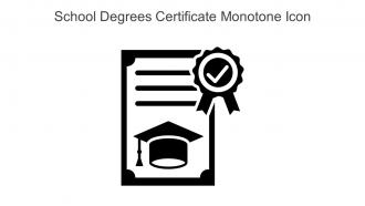 School Degrees Certificate Monotone Icon In Powerpoint Pptx Png And Editable Eps Format