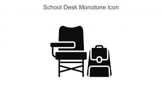 School Desk Monotone Icon In Powerpoint Pptx Png And Editable Eps Format