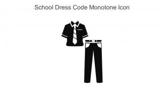 School Dress Code Monotone Icon In Powerpoint Pptx Png And Editable Eps Format