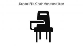School Flip Chair Monotone Icon In Powerpoint Pptx Png And Editable Eps Format