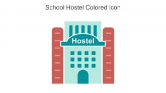 School Hostel Colored Icon In Powerpoint Pptx Png And Editable Eps Format