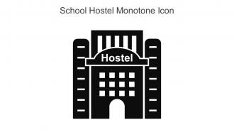School Hostel Monotone Icon In Powerpoint Pptx Png And Editable Eps Format