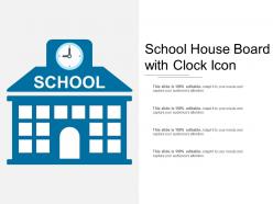 School House Board With Clock Icon