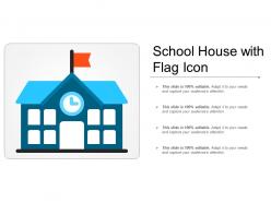 School house with flag icon