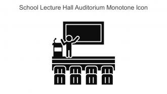 School Lecture Hall Auditorium Monotone Icon In Powerpoint Pptx Png And Editable Eps Format