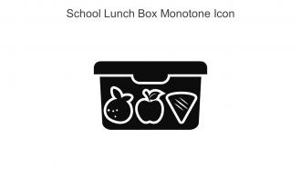 School Lunch Box Monotone Icon In Powerpoint Pptx Png And Editable Eps Format