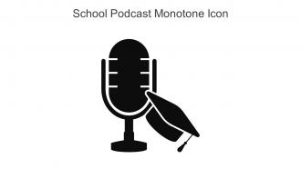 School Podcast Monotone Icon In Powerpoint Pptx Png And Editable Eps Format