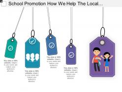 School promotion how we help the local community
