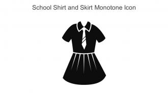 School Shirt And Skirt Monotone Icon In Powerpoint Pptx Png And Editable Eps Format