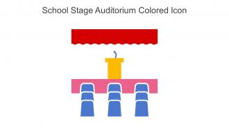 School Stage Auditorium Colored Icon In Powerpoint Pptx Png And Editable Eps Format
