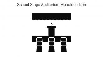 School Stage Auditorium Monotone Icon In Powerpoint Pptx Png And Editable Eps Format